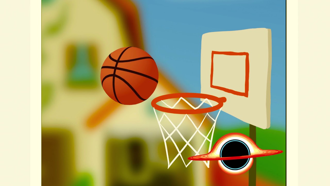 Black Hole Basketball, a colorful basketball puzzle game.